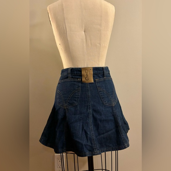 Rare Y2K Dolce & Gabbana Flared Denim Mini Skirt - Picture 5 of 6
